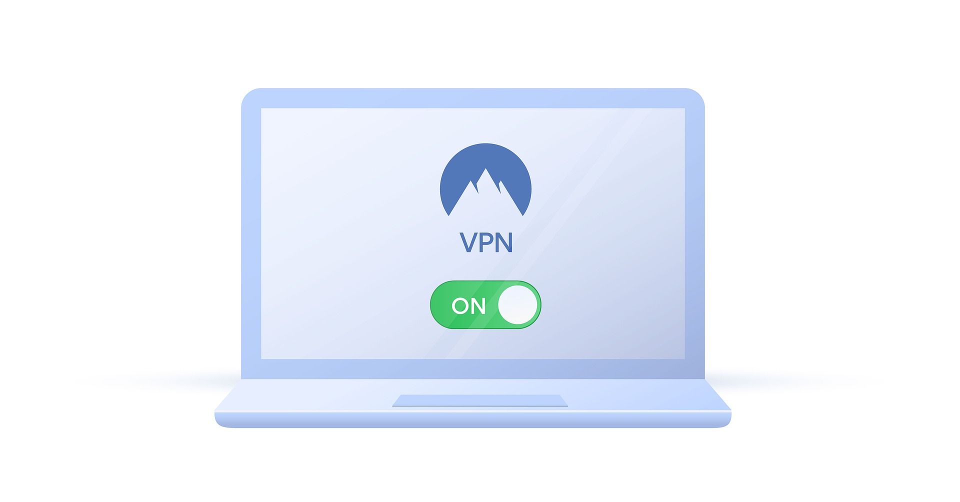 صفحه نمایش لپ تاپ با VPN نوشته شده روی آن
