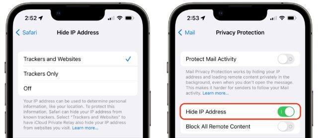 مخفی کردن تنظیمات IP Address در iOS Safari و Mail