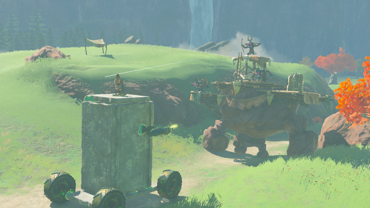 هدایت یک تانک در برابر دشمن نبرد Talus در Tears of the Kingdom