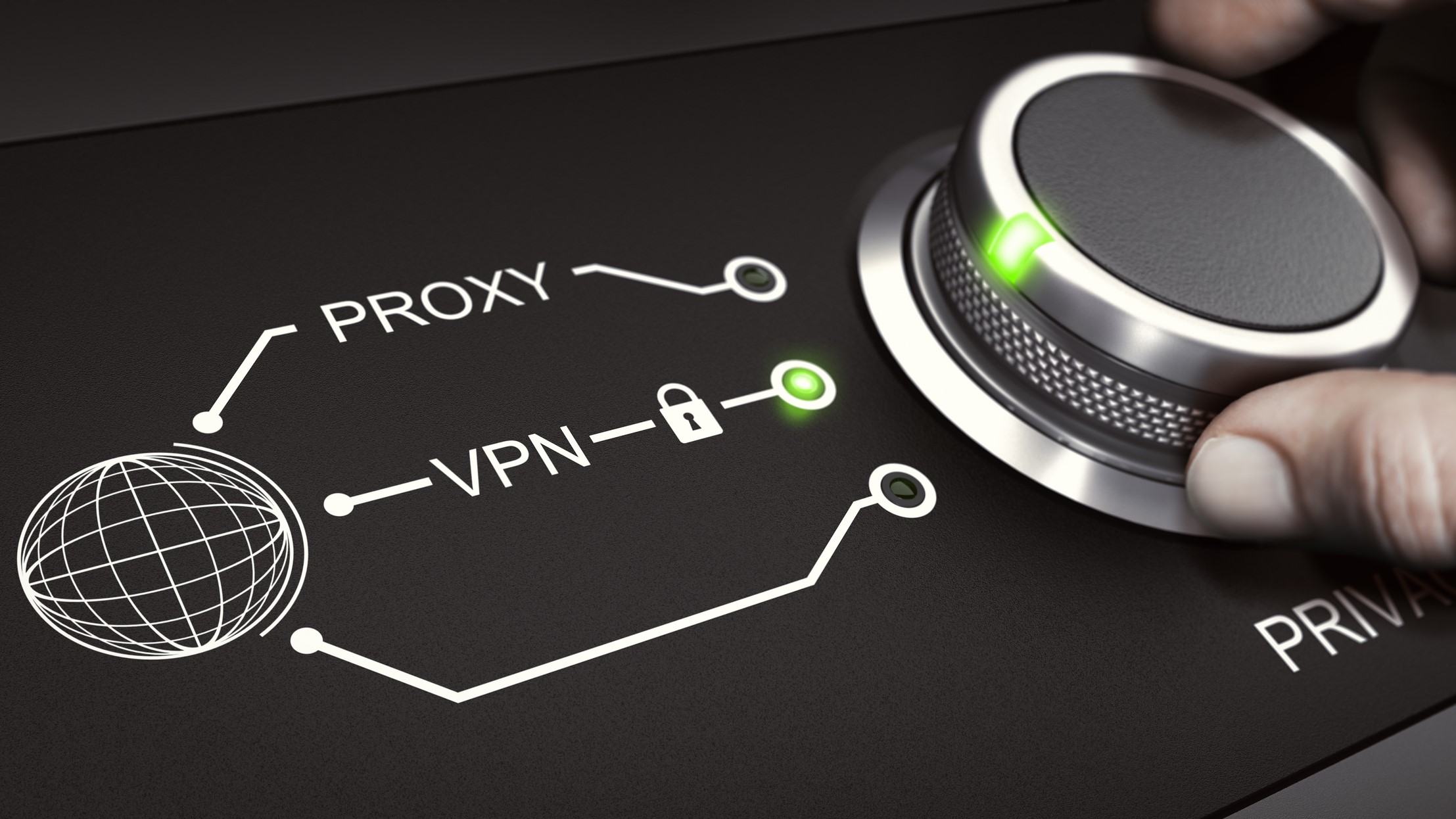 دکمه پروکسی در مقابل VPN