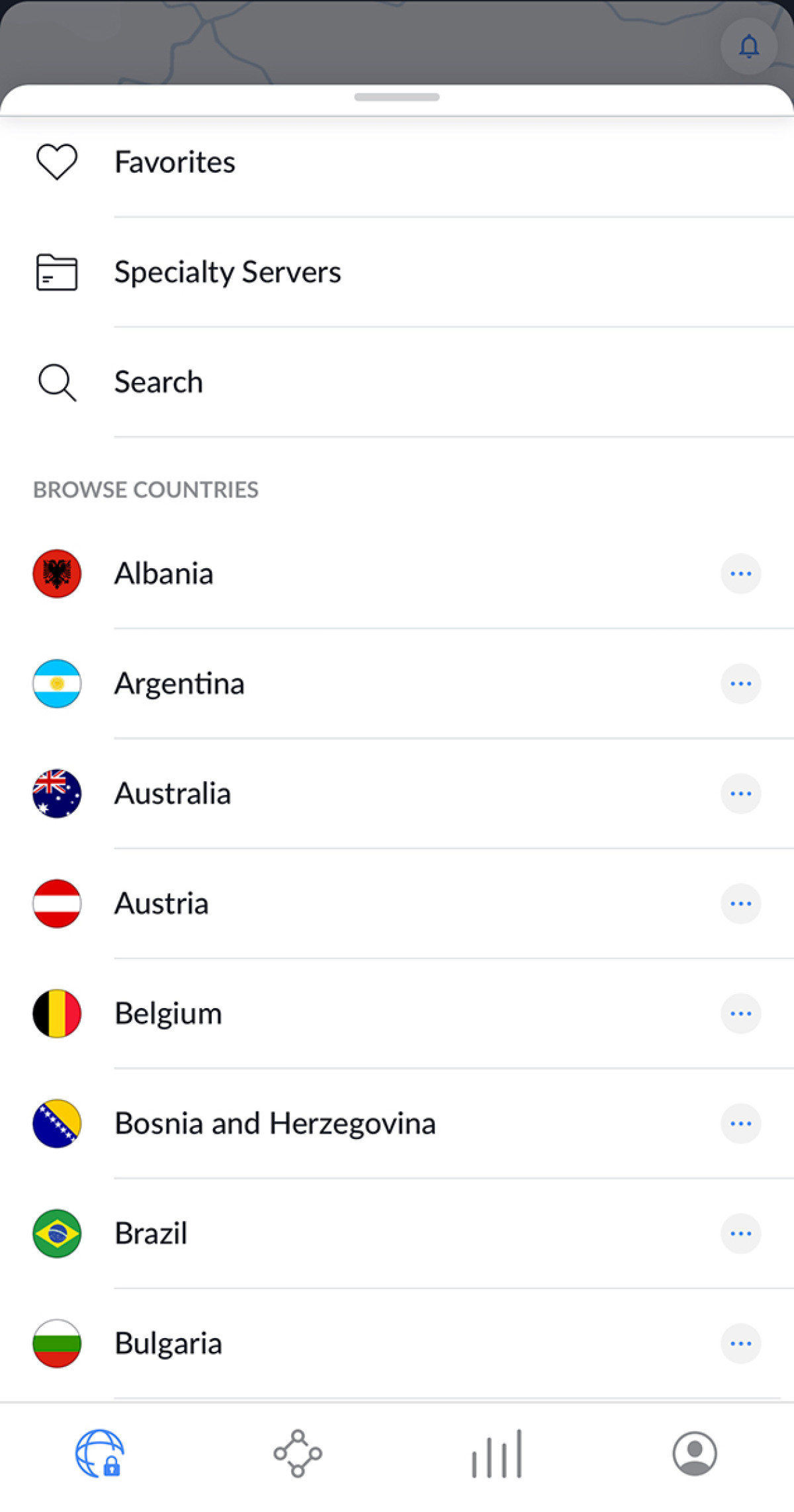 NordVPN در iOS