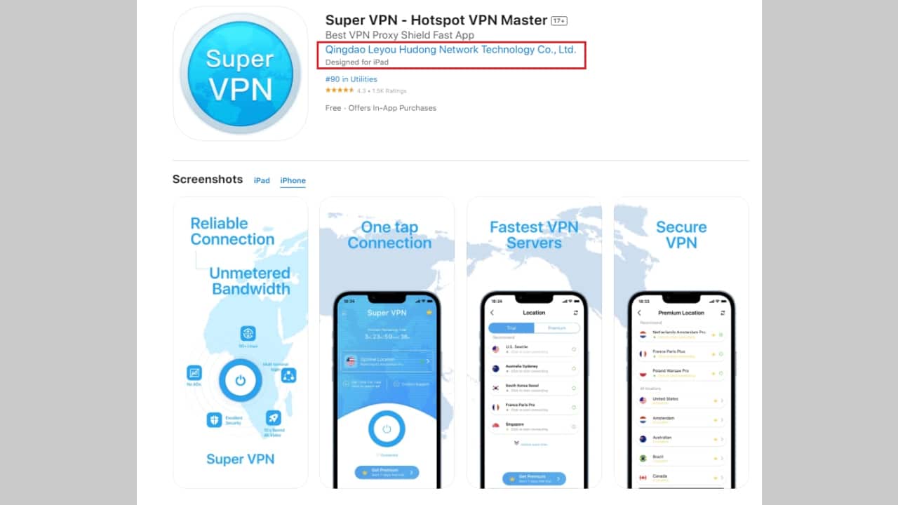 آیا VPN های رایگان ایمن Super VPN در فروشگاه برنامه هستند