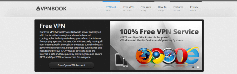 VPNBook - پروکسی رایگان