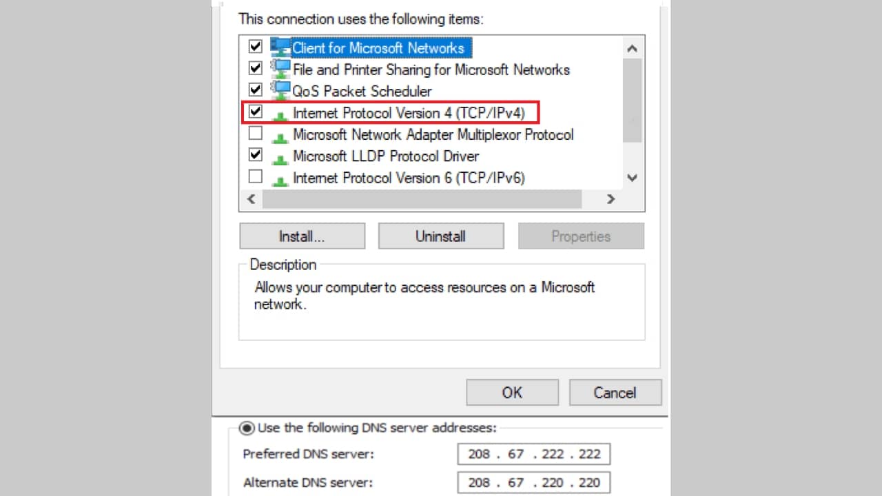تنظیمات DNS سفارشی VPN 6
