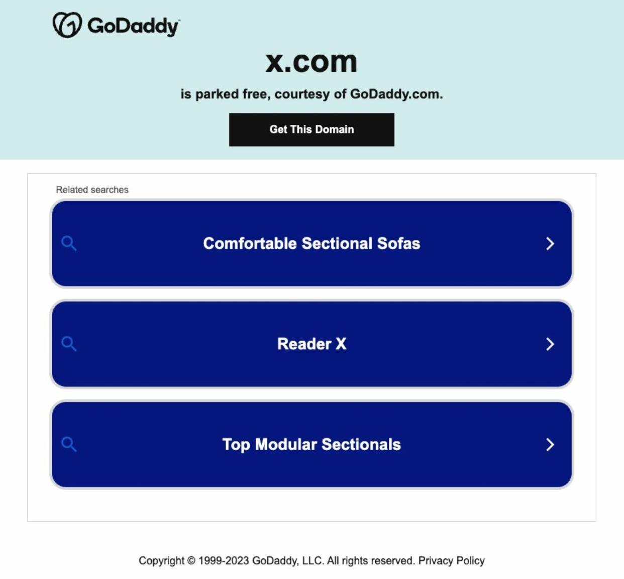 صفحه پارکینگ X.com