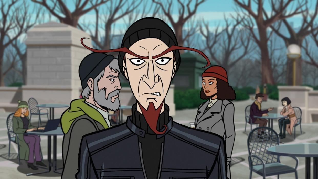 پادشاه در فیلم The Venture Bros.: Radiant Is the Blood of the Baboon Heart عصبانی به نظر می رسد.